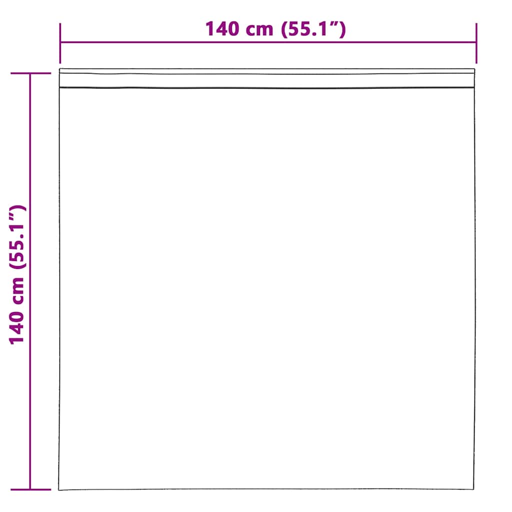 vidaXL Voile-Vorhang 2 pcs Hellgrau 140 x 140 cm Polyester