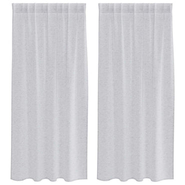 vidaXL Voile-Vorhang 2 pcs Hellgrau 175 x 140 cm Polyester