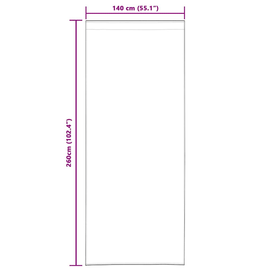 vidaXL Voile-Vorhang 2 pcs Hellgrau 260 x 140 cm Polyester