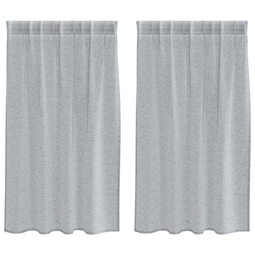 vidaXL Voile-Vorhang 2 pcs Dunkelgrau 140 x 140 cm Polyester
