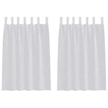 vidaXL Voile-Vorhang 2 pcs Hellgrau 140 x 140 cm Polyester