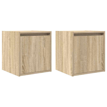 vidaXL Tables de chevet murales 2 pcs Chêne sonoma 38x34x40 cm