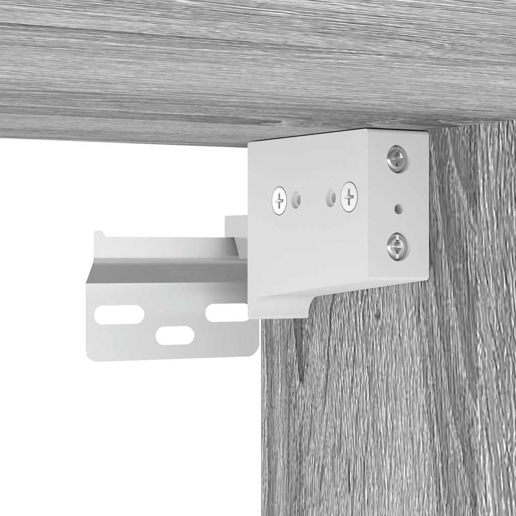 vidaXL Wand-Nachttische 2 Stk. Grau Sonoma 38x34x40 cm