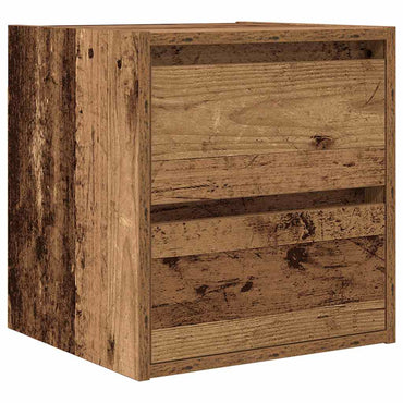 vidaXL Wand-Nachttisch Altholz-Optik 38x34x40 cm