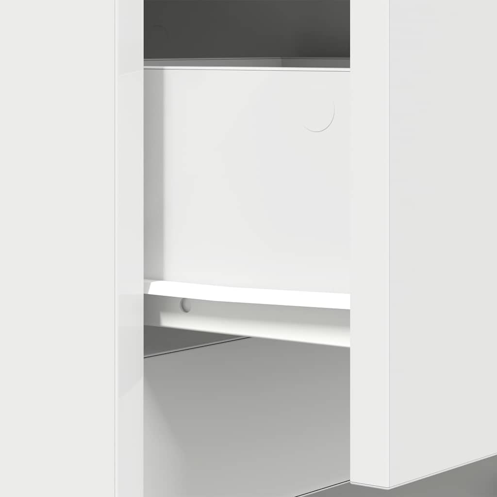 vidaXL Table de chevet Blanc 39x35x125 cm Aggloméré