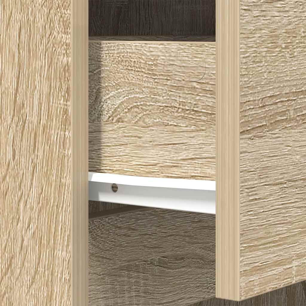 vidaXL Nachttisch Sonoma-Eiche 39x35x65 cm Holzwerkstoff