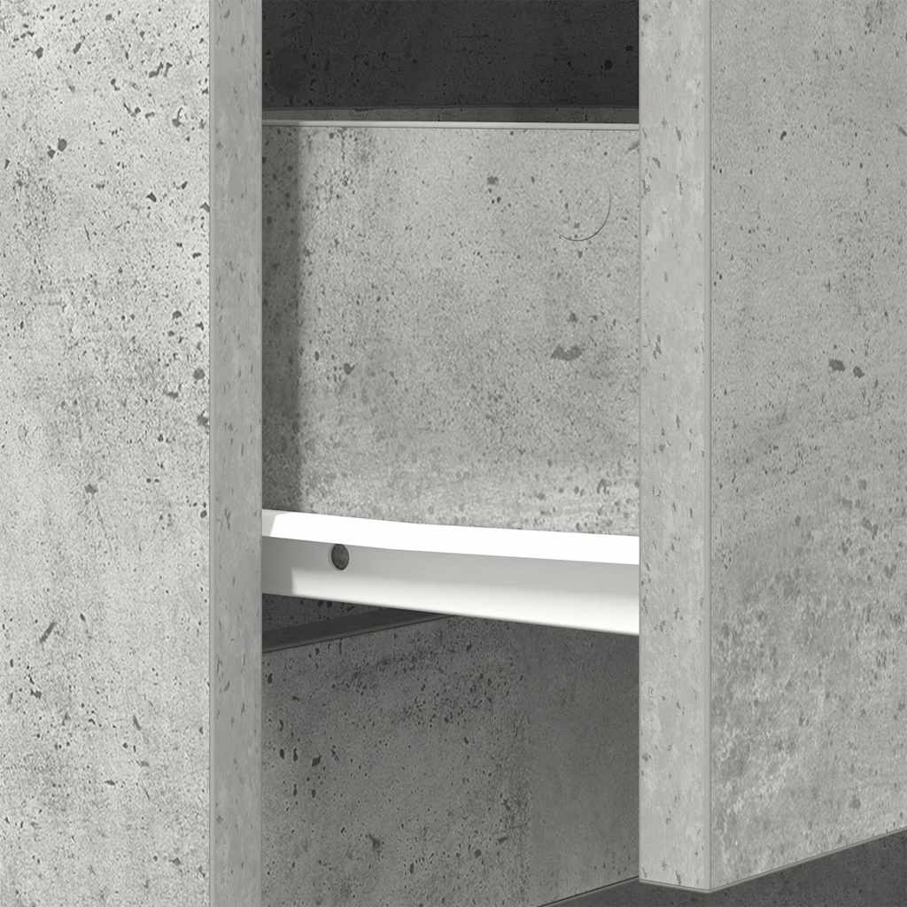 vidaXL Nachttisch Betongrau 39x35x65 cm Holzwerkstoff