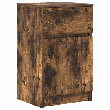 vidaXL Nachttisch Räuchereiche 39x35x65 cm Holzwerkstoff