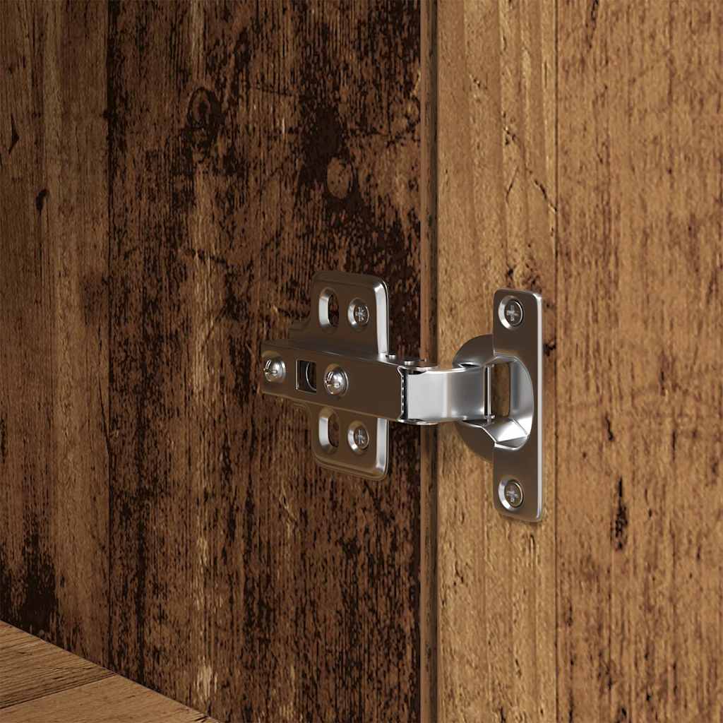 vidaXL Nachttische 2 Stk. Altholz-Optik 39x35x65 cm Holzwerkstoff