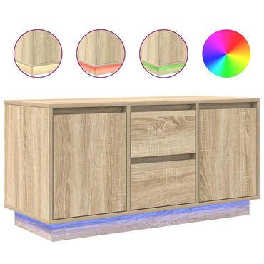 vidaXL TV-Schrank mit LED-Leuchten Sonoma-Eiche 100x41x50 cm
