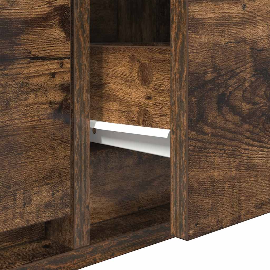 Meuble TV vidaXL chêne fumé 80x31x25,5 cm en bois d'ingénierie