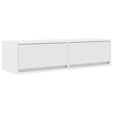 vidaXL Meuble TV avec tiroirs Blanc 100 x 31 x 25,5 cm Bois d'ingénierie