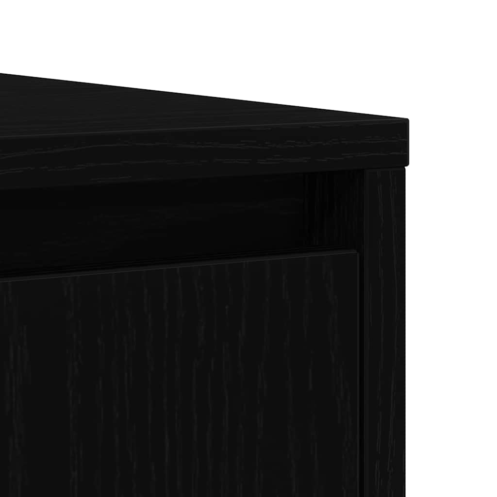 Sideboard Schwarz Eichen-Optik 85x34x76 cm Holzwerkstoff