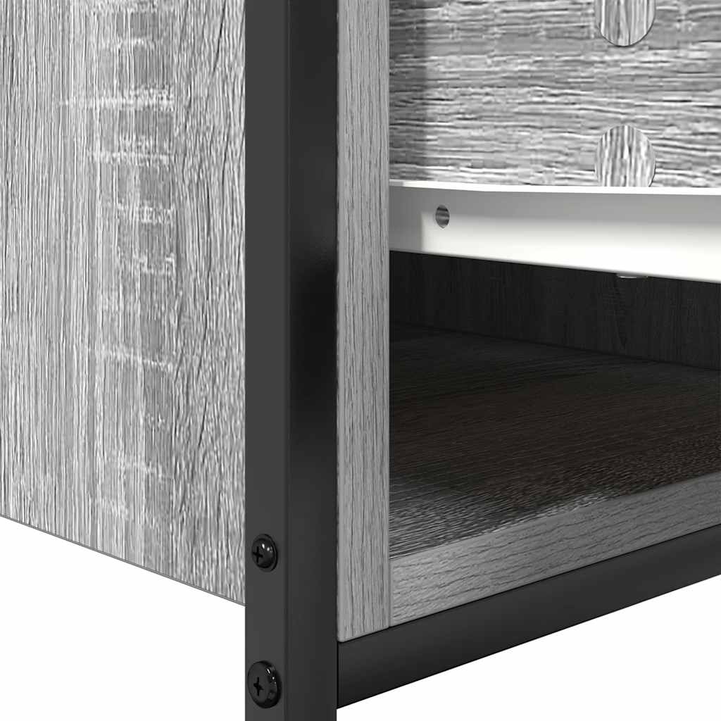 vidaXL Waschbeckenunterschrank mit Schubladen Grau Sonoma 90x34,5x60cm