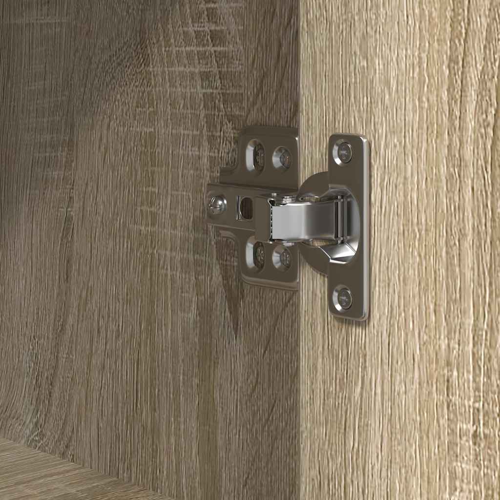 vidaXL Badschrank mit Regalen Sonoma-Eiche 36x35x165 cm