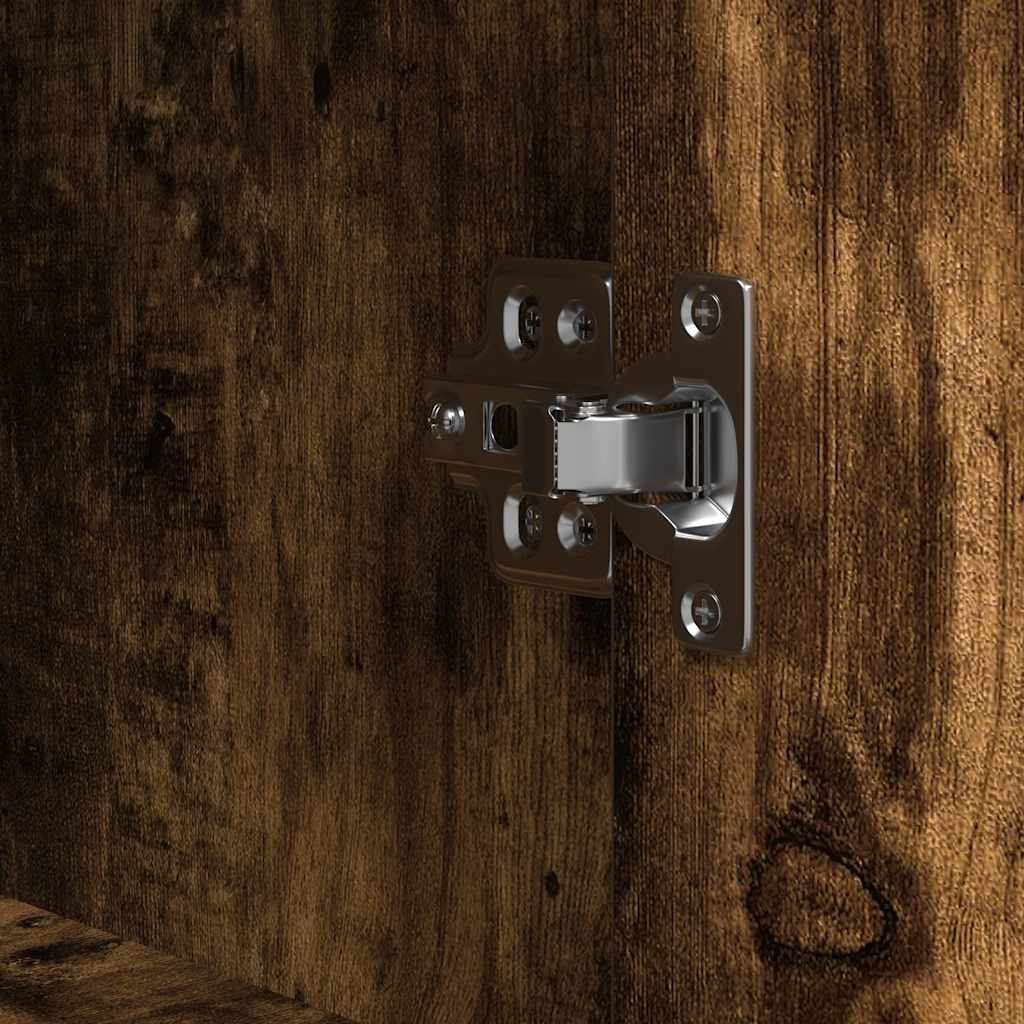 vidaXL Badschrank mit Regalen Räuchereiche 36x35x165 cm