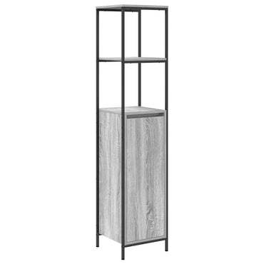 vidaXL Badschrank mit Regalen Grau Sonoma 36x35x165 cm