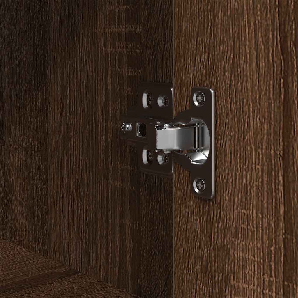vidaXL Badschrank mit Regalen Braun Eichen-Optik 36x35x95 cm