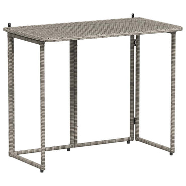 vidaXL Table de jardin pliante Gris 90x51x75 cm Résine tressée