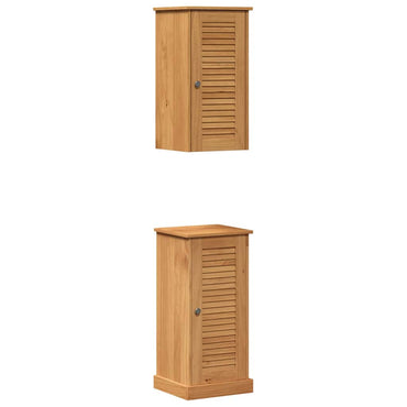 vidaXL Badezimmermöbel-Set mit Regal VIGO 2 pcs Braun und Honigbraun