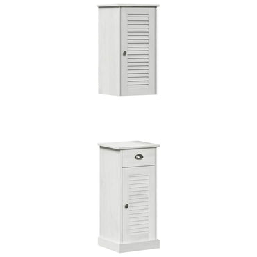 vidaXL Badezimmermöbel Set VIGO 2 pcs Braun und Weiß 37 x 34 x 80 cm