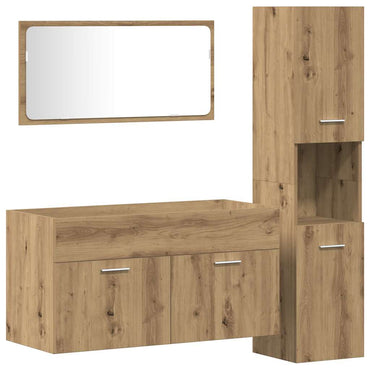 vidaXL Ensemble de meubles de salle de bain 3 pcs Chêne artisan HPL