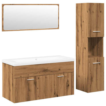 vidaXL 4-tlg. Badmöbel-Set Artisan-Eiche Holzwerkstoff