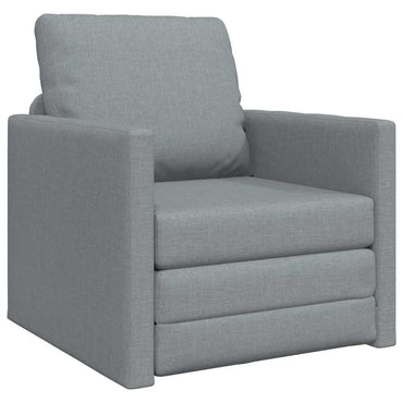 vidaXL Canapé convertible 60 cm Gris clair Tissu