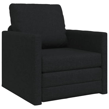 vidaXL Canapé-lit 60 cm Noir Tissu