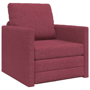vidaXL Canapé-lit 60 cm Rouge bordeaux Tissu