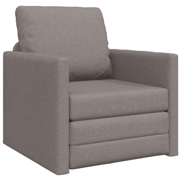 vidaXL Canapé-lit 60 cm taupe en tissu