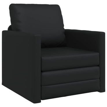vidaXL Canapé-lit 60 cm noir similicuir