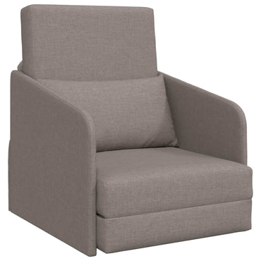 vidaXL Canapé-lit 60 cm Gris-taupe Tissu