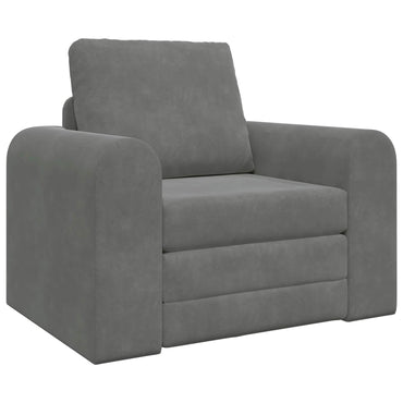 vidaXL Canapé-lit gris foncé 98 x 71 x 83 cm velours
