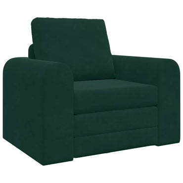 vidaXL Canapé-lit vert foncé 98 x 71 x 83 cm Velours