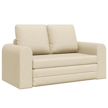 vidaXL Canapé convertible 60 cm crème en tissu