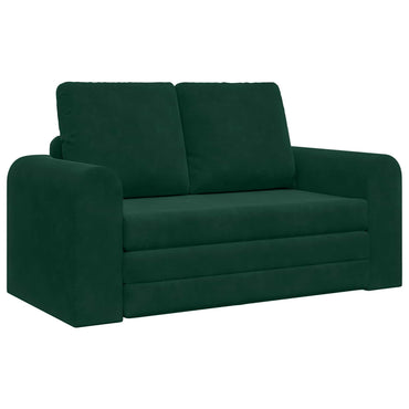 vidaXL Canapé-lit 60 cm Velours Vert foncé