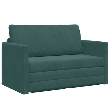 vidaXL Schlafsofa 110cm Dunkelgrün Samt