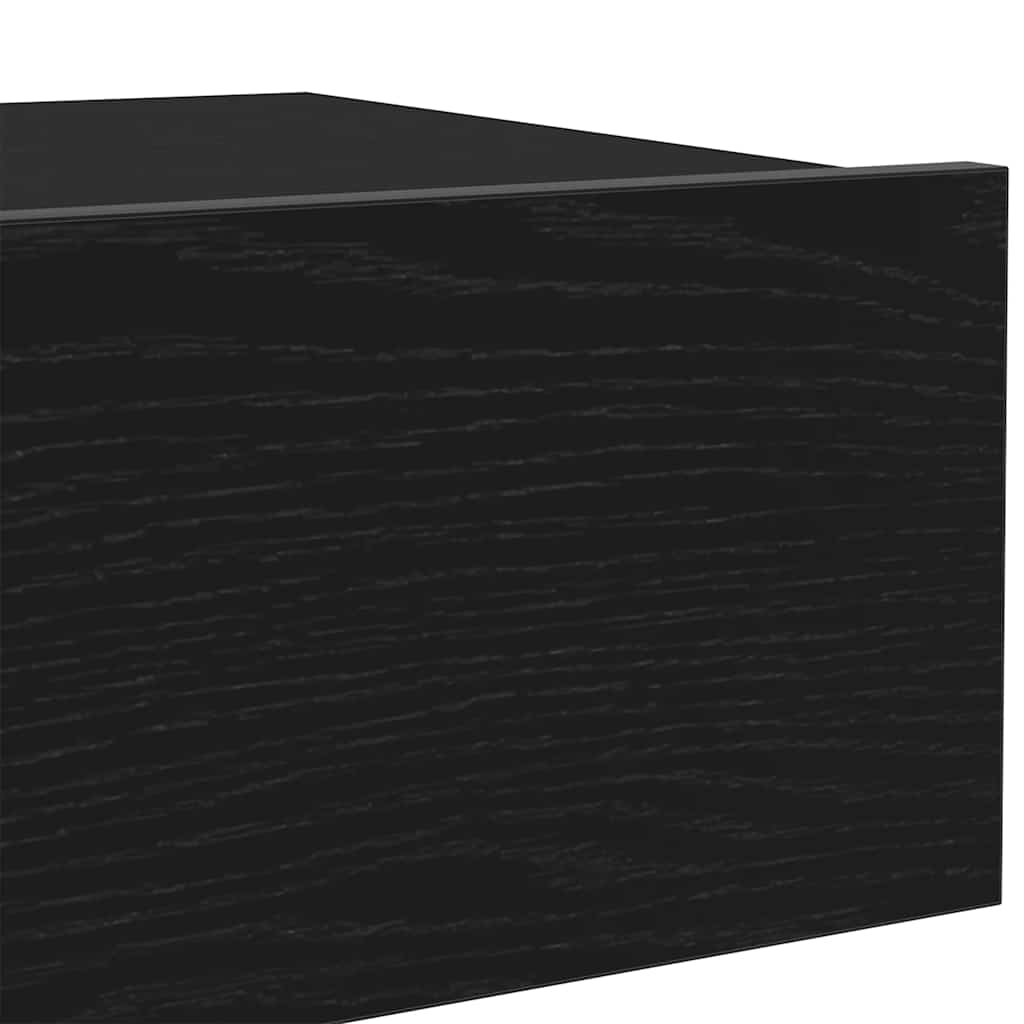 TV-Schrank mit LED-Leuchten Schwarze Eiche 60 x 35 x 15,5 cm