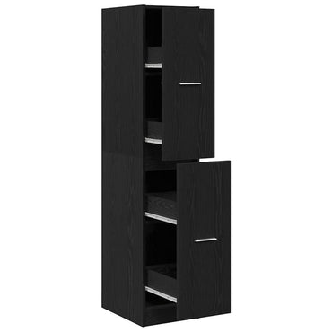vidaXL Armoire de pharmacien Chêne noir 30 x 41 x 144,5 cm Bois d'ingénierie