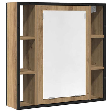 vidaXL Bad-Spiegelschrank Artisan-Eiche 60x16x60cm Holzwerkstoff