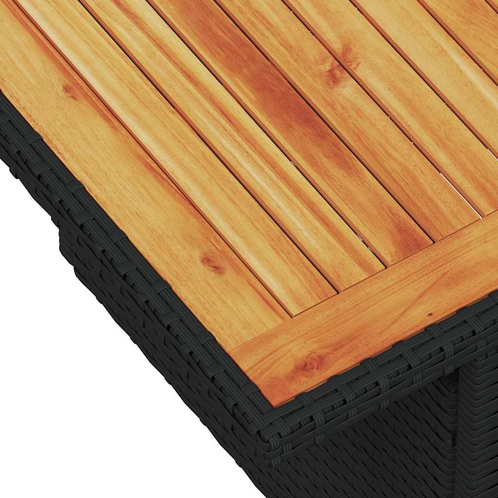 vidaXL 6-tlg. Garten-Sofagarnitur mit Kissen Schwarz Poly Rattan