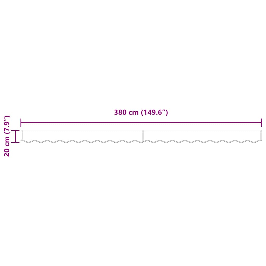 vidaXL Markisenvolant Mehrfarbig 580 x 20 cm Segeltuch