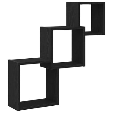 vidaXL Étagères cubes Aspect chêne noir 68x15x68 cm Bois d'ingénierie