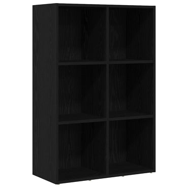 vidaXL Bücherregal Schwarz Eichen-Optik 66x30x98 cm Holzwerkstoff