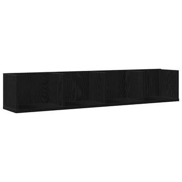vidaXL Wandregal Schwarz Eichen-Optik 100 x 18 x 18 cm Holzwerkstoff