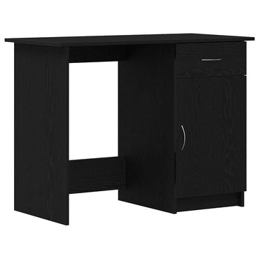 vidaXL Schreibtisch mit Speicher Schwarz Eichen-Optik 100 x 50 x 76 cm