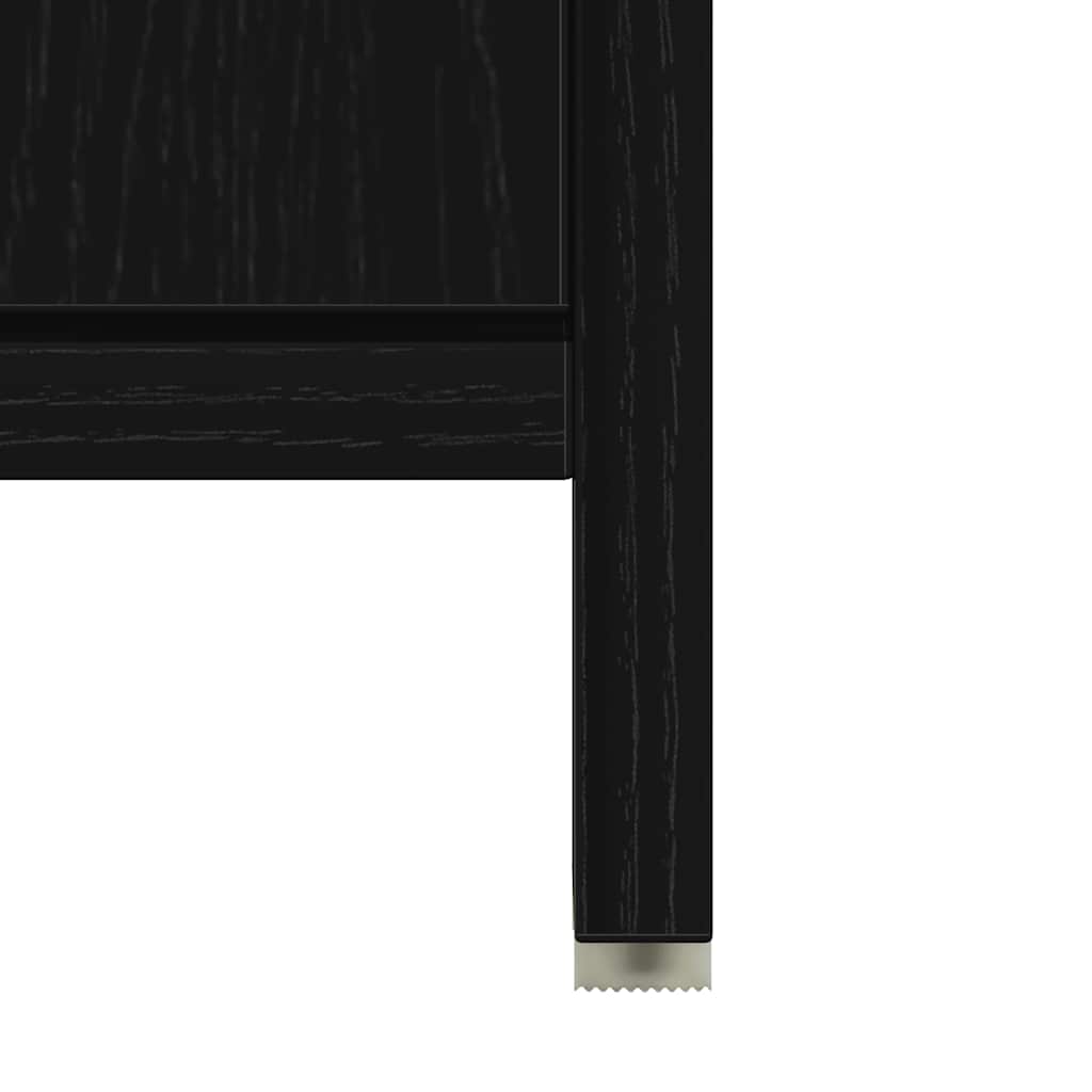 vidaXL Badschrank Schwarz Eichen-Optik 60x33x61 cm Holzwerkstoff
