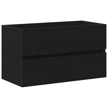 vidaXL Meuble sous-évier Noir chêne 80x38,5x45 cm Bois d'ingénierie