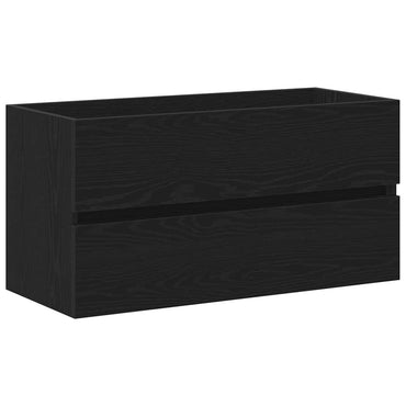 vidaXL Spülbeckenschrank Schwarz Eiche 90x38,5x45 cm Holzwerkstoff